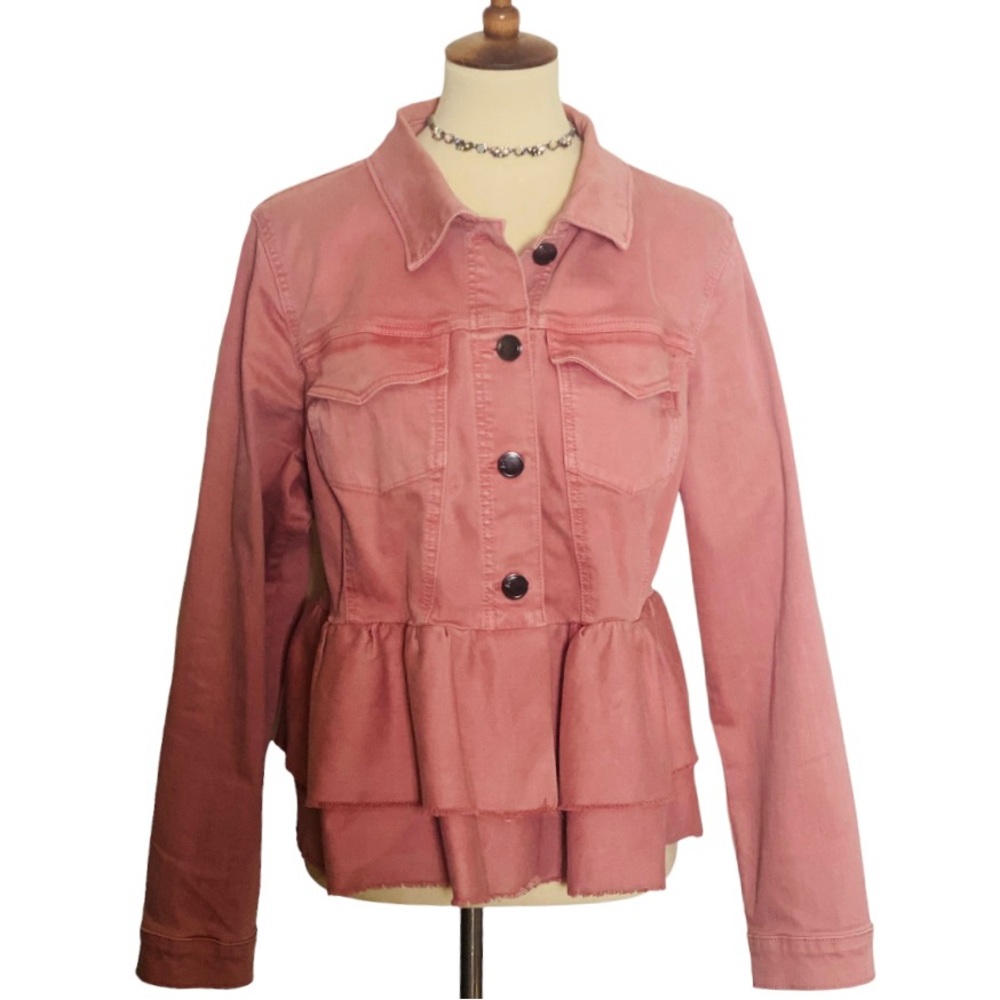 LANE BRYANT|Denim Peplum Jacket|Size 20